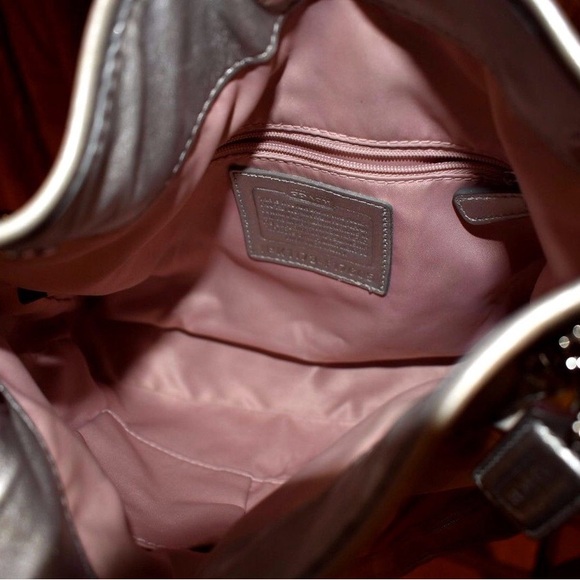 Coach 17605 Ashley Leather hippie silver and white shoulder crossbody bag - Picture 6 of 12